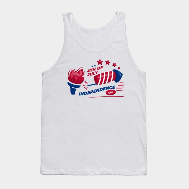 4th of July Patriotic Tank Top by Scaryzz